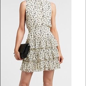 Express dress. White with black little flowers.